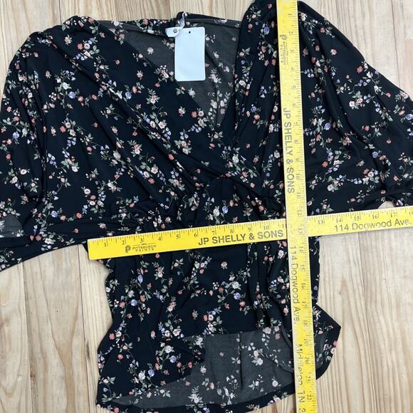 NWT Bombom Spring Fling Wrap Blouse Size Small - Picture 6 of 7